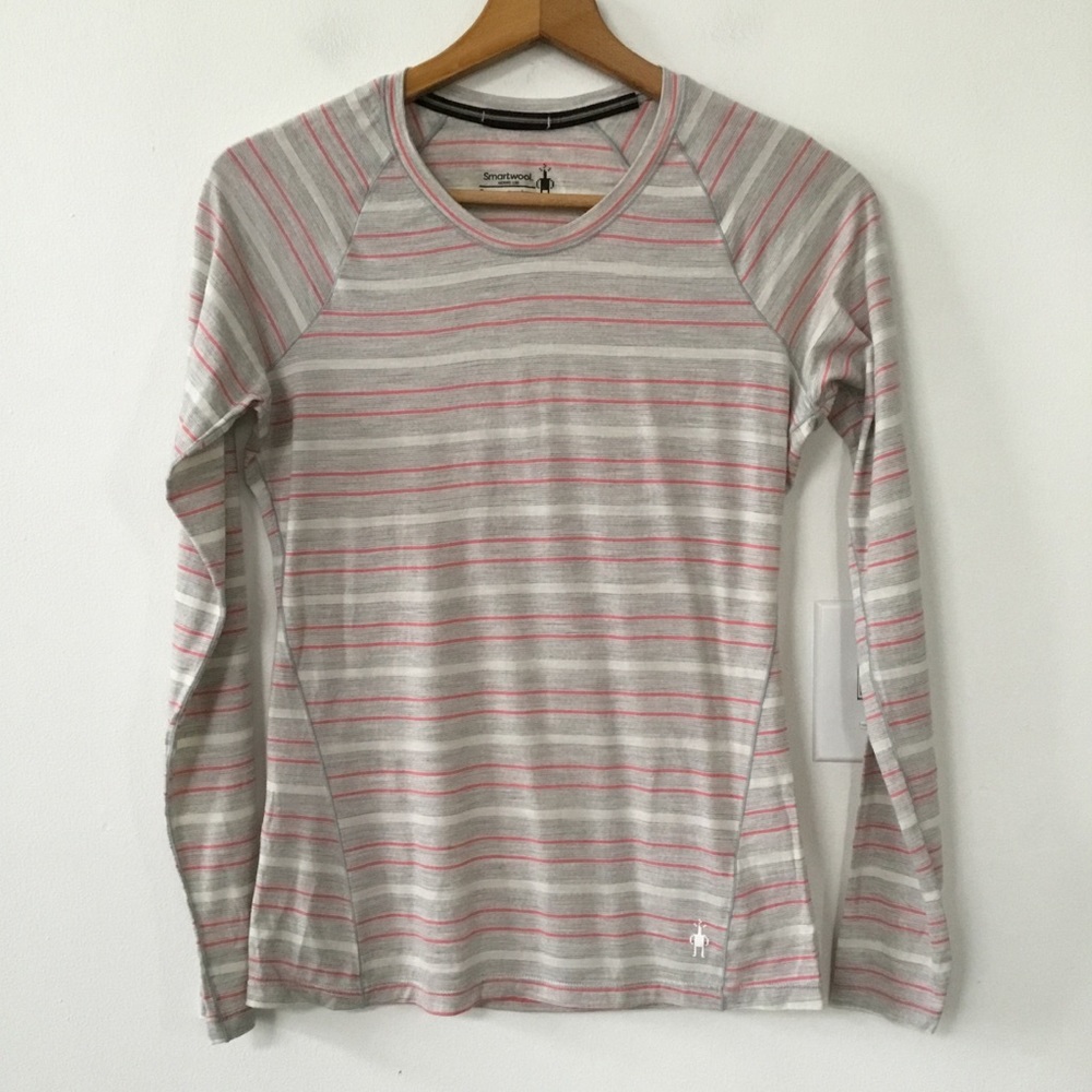Smartwool Merino 150 Base Layer Long-Sleeve in Ash Heather Stripe